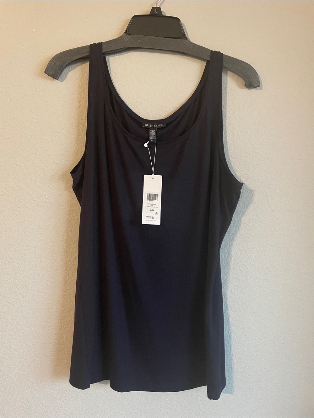 Eileen Fisher Black Scoop Neck Tank